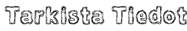 Tarkista Tiedot font preview